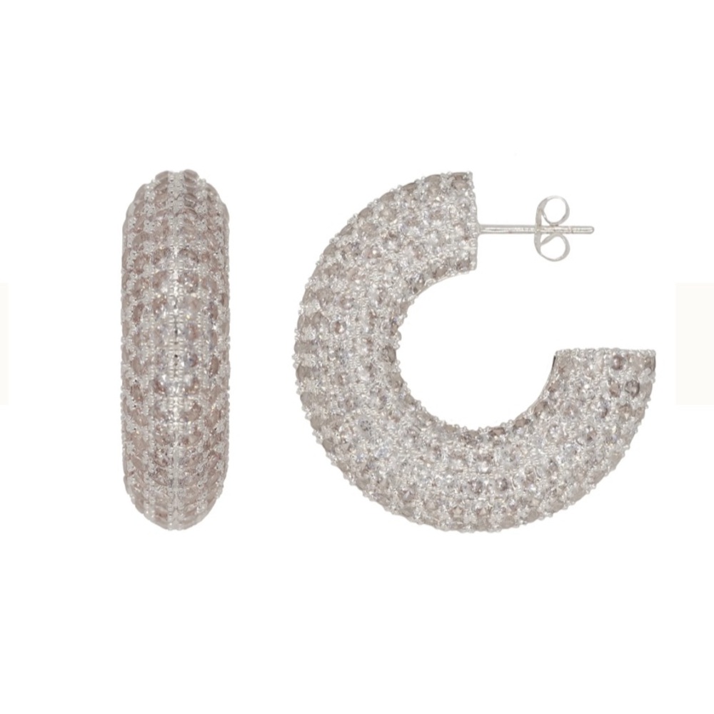 Sparkling Silver Crystal Earrings